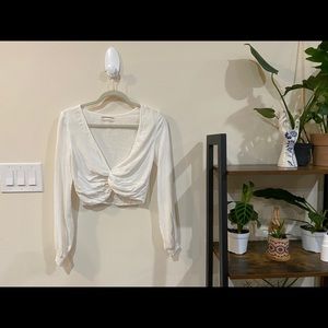 Cropped white blouse from urban outfitters